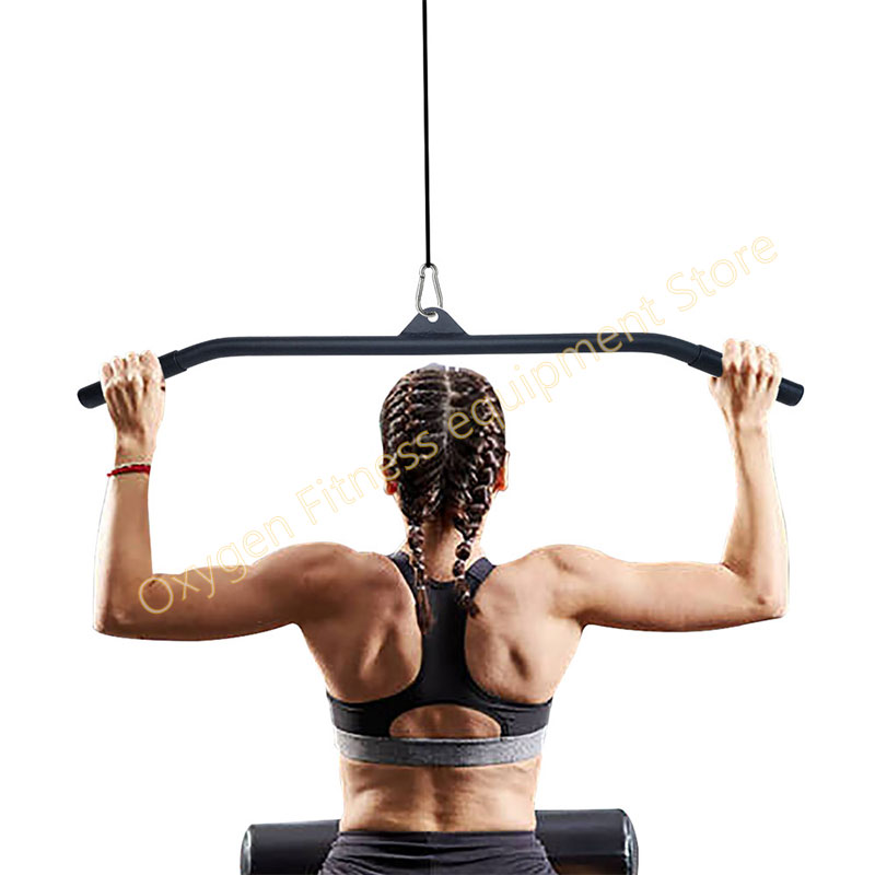 Lat Pulldown Cable - 29/39/48นิ้ว LAT Pulldown Bar สิ่งที่แนบมาสำหรับสายเครื่องรอกระบบ Biceps
