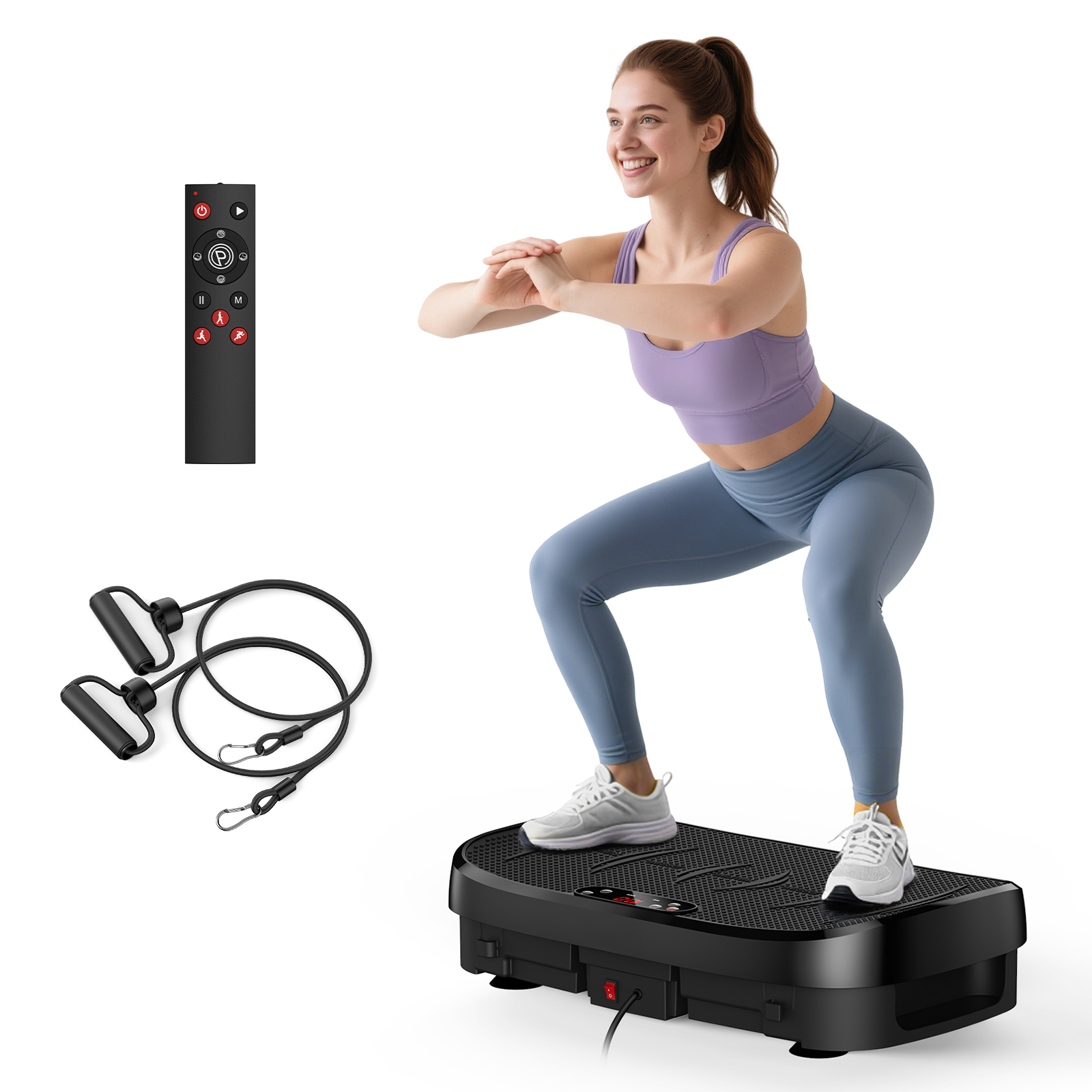 Home Gym Gear - แผ่นสั่นสะเทือนสำหรับออกกำลังกาย ลดไขมัน กระชับสัดส่วนทั่วร่างกาย 120 ระดับ อุปกรณ์ออกกำลังกายที่บ้าน