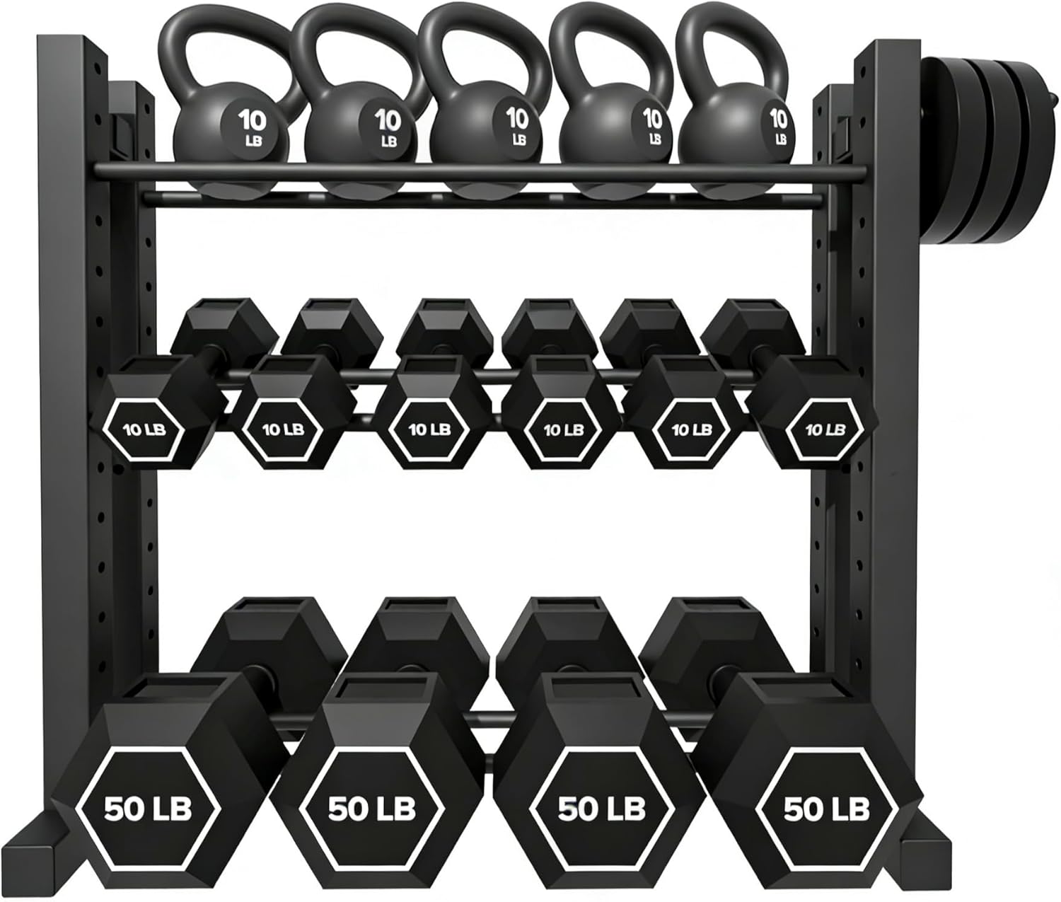 Home Gym Rack - ใช้ในบ้าน, วัสดุเหล็ก, สีเงิน, ปรับความสูงได้, รับน้ำหนักได้ 1000