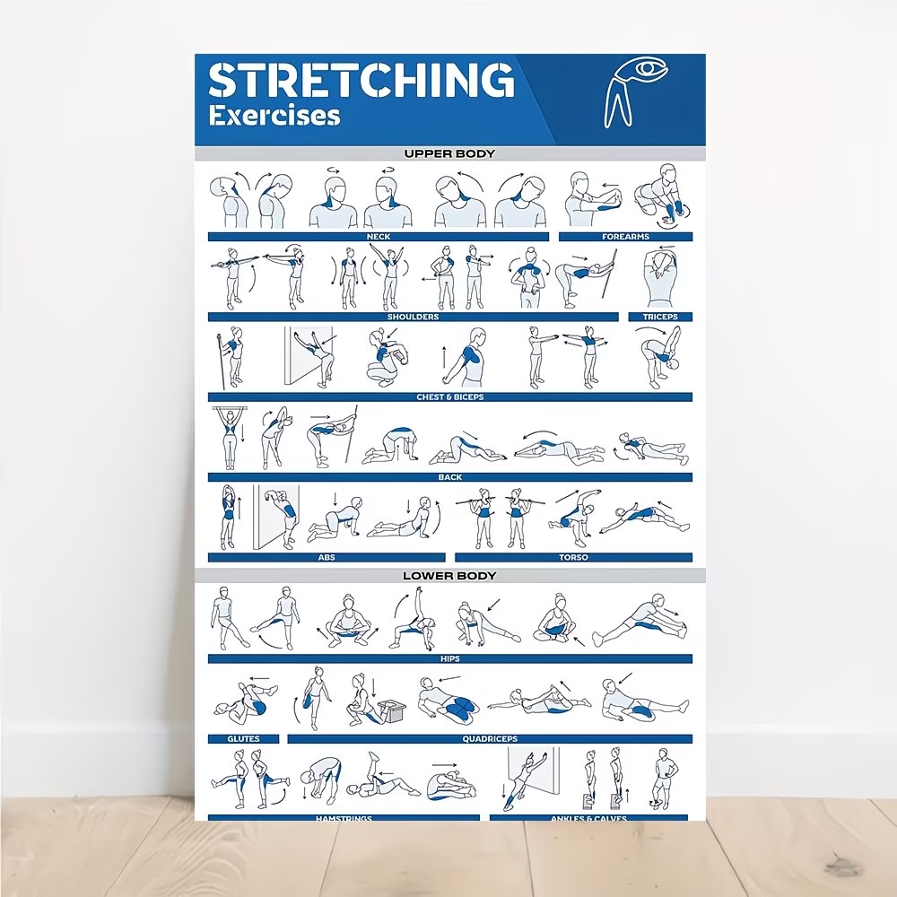 Home Gym Decor - ภาพพิมพ์บนผ้าใบลายยืดตัวเต็มตัวแบบสมัยใหม่สำหรับตกแต่งผนังห้องออกกำลังกาย ภาพโปสเตอร์สำหรับตกแต่งห้องนั่งเล่น ห้องนอน และบ้าน