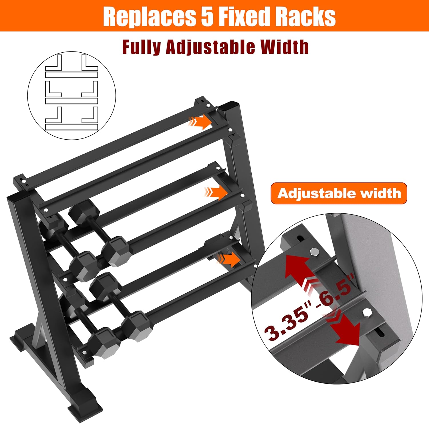 ชั้นวางดัมเบลแบบสามชั้นสำหรับง - Home Gym Rack บทวิจารณ์และราคา