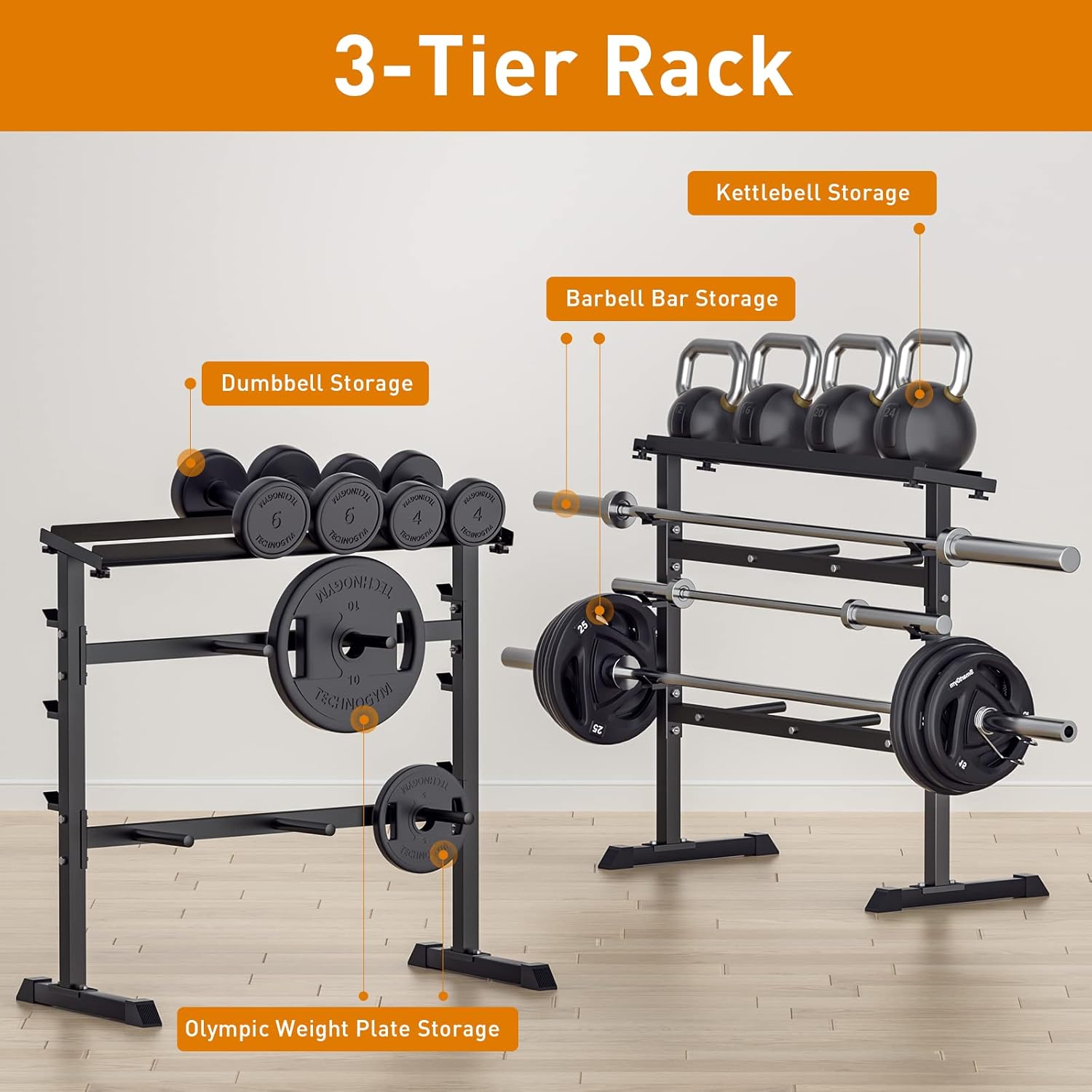 ชั้นวางเก็บน้ำหนักสำหรับฝึกควา - Home Gym Rack บทวิจารณ์และราคา
