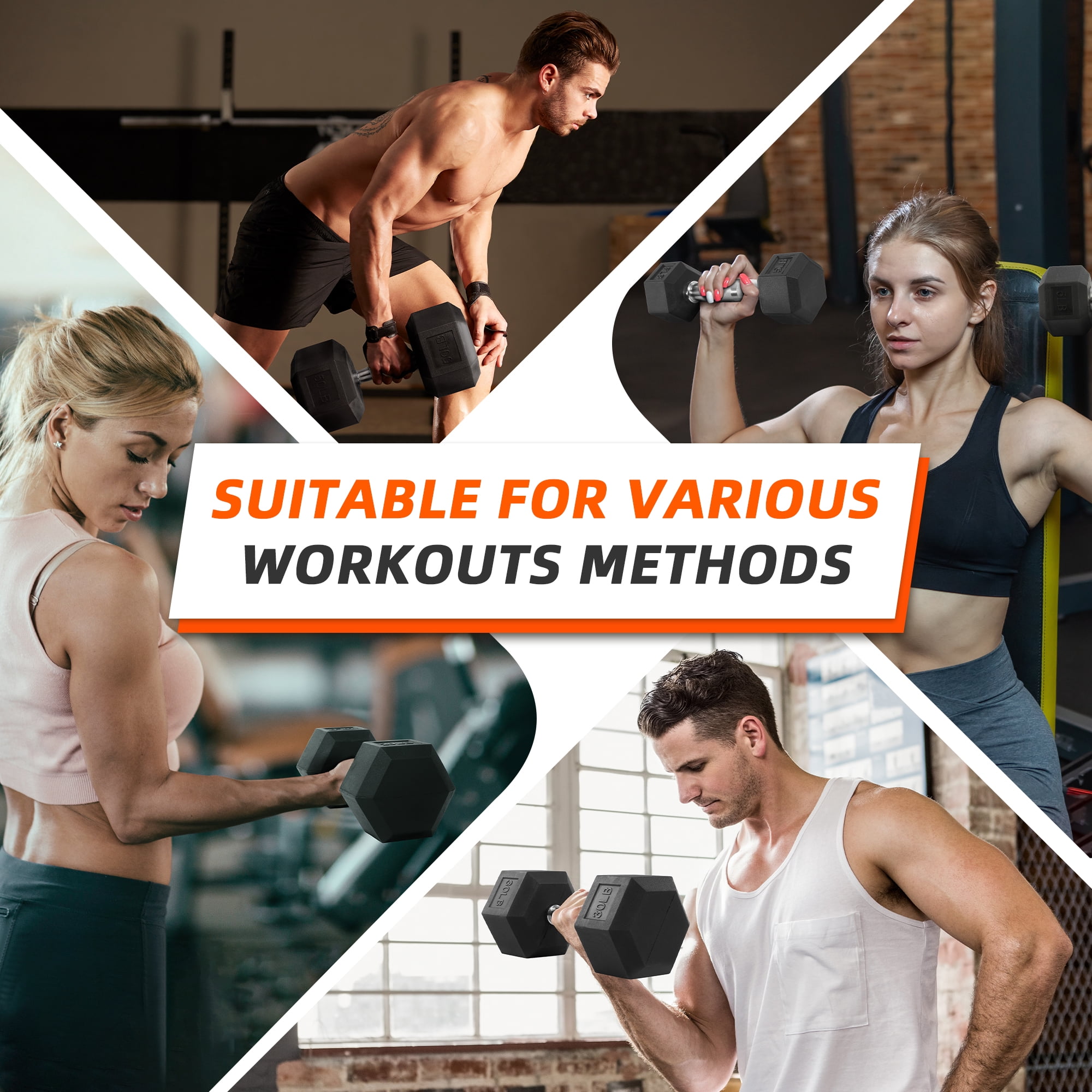 ดัมเบลหุ้มยางรูปหกเหลี่ยม 10 ถ - Home Gym Hyrox บทวิจารณ์และราคา
