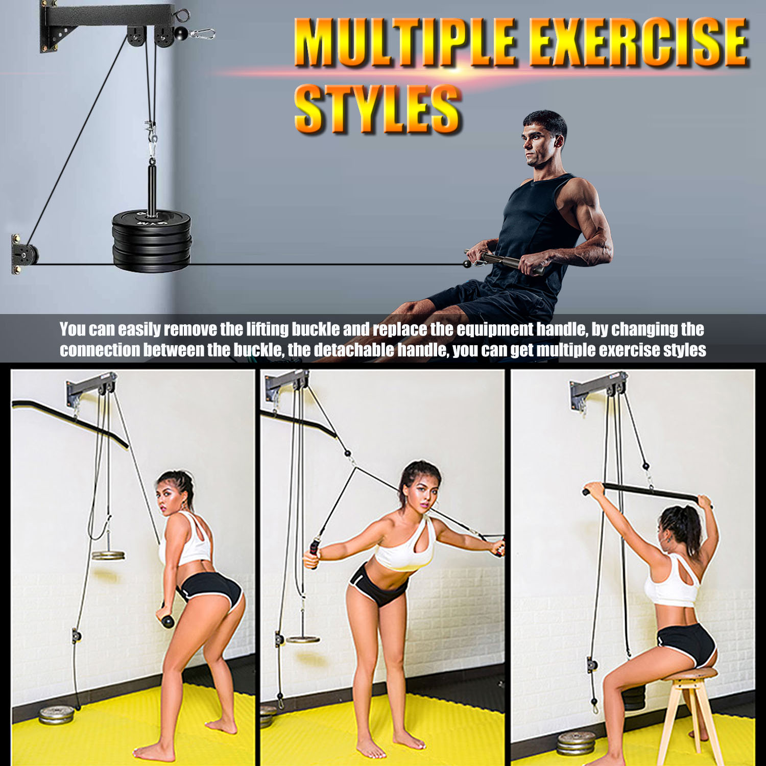 ระบบรอกติดผนังสําหรับออกกําลัง - Lat Pulldown Cable บทวิจารณ์และราคา